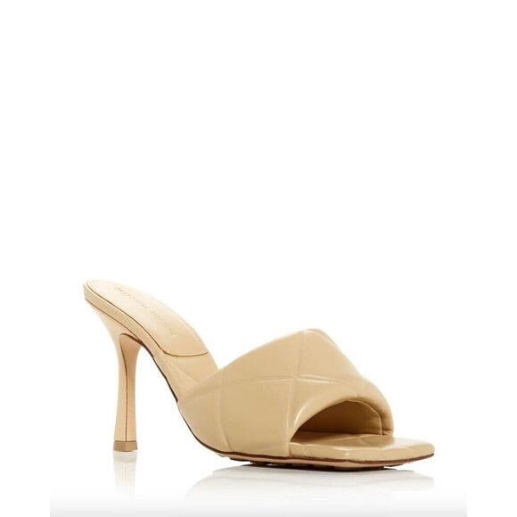 Bottega Veneta Rubber Lido Mule Sandals Cane Sugar Womens Size 36 6 - Picture 1 of 10